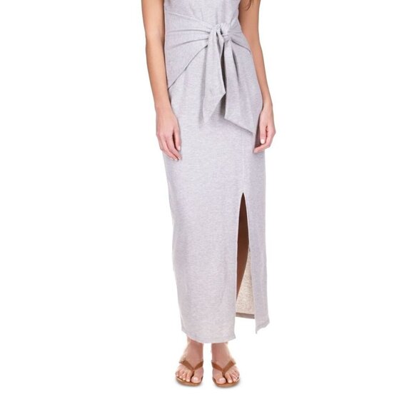 MICHAEL MICHAEL KORS Womens Gray Pullover Self-tie Waist Panels Maxi Dress M - Picture 2 of 10